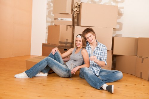 Professional flat removals loading furniture