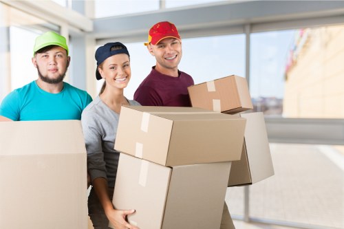 Packing boxes for house removals in Enfieldlock