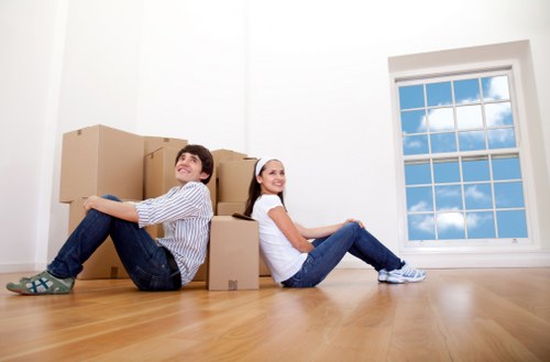 Office removals in Enfieldlock showing desks, chairs, and equipment being relocated