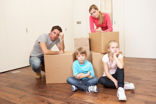 Packed furniture and documents ready for long-term storage