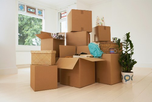Household items being organised for removals and storage in Enfieldlock